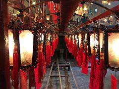 05A Rows of traditional Chinese red and gold lanterns Man Mo Temple Hong Kong